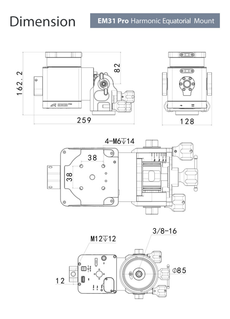 EmCan EM31 Pro Mount (EM31-Pro) - Astronomy Plus — Astronomy Plus ...